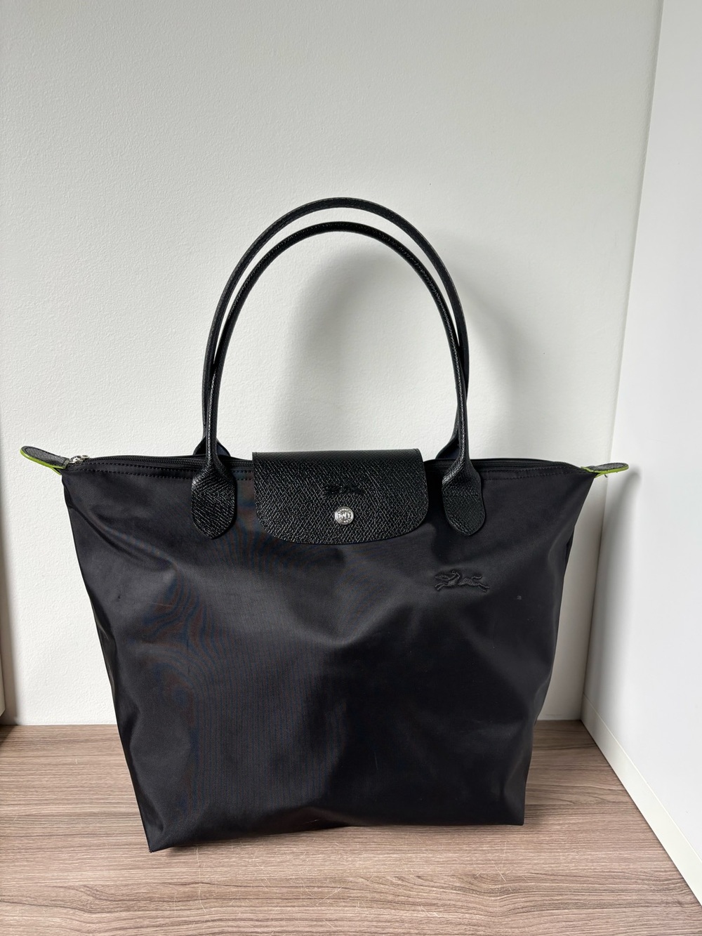 Longchamp Le "Shopping" Bag Le pliage Black *Logo Front* Authentic❤️